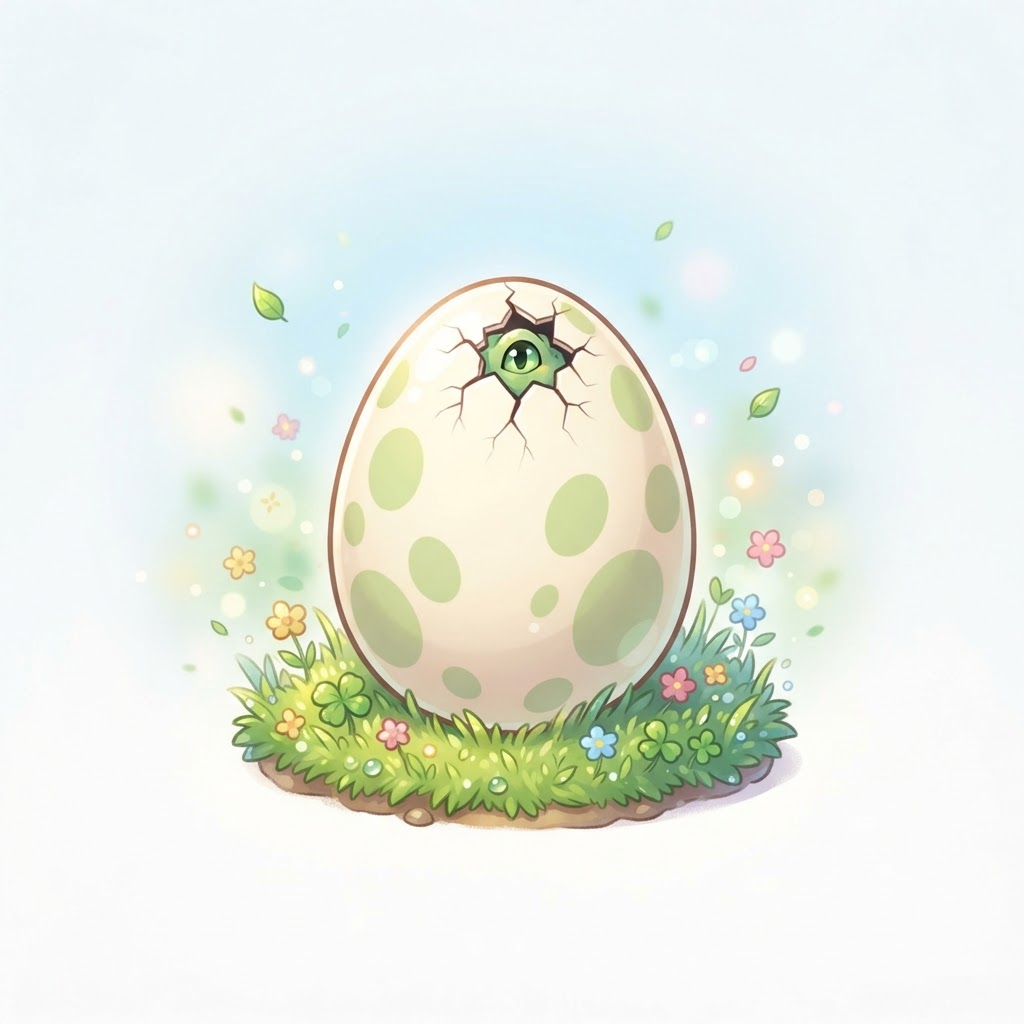 A cracking dinosaur egg